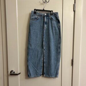 Mango Denim Midi Skirt